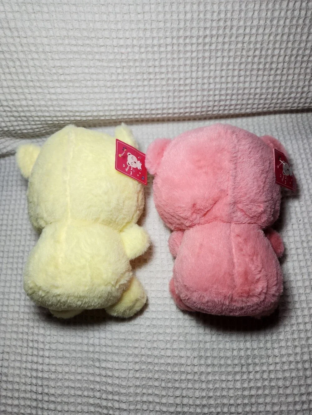 Plush Piglet Pair - Pink and Pale Yellow Soft Stuffed Animals
